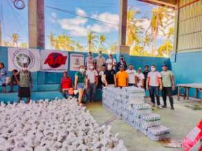 Supplies staged for distribution