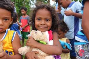 Toy event for children after earthquake