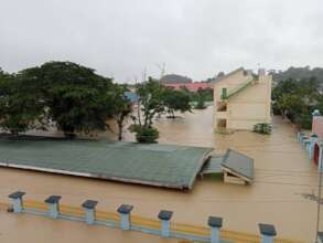 Cuartero Central School under water