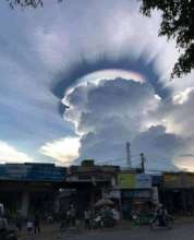 Typhoon clouds after Typhoon Goni