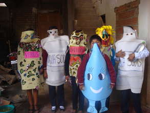 Pupils of "Boliviano Aleman" at handwashing parade