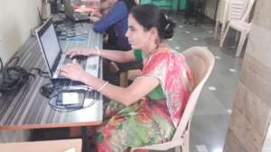 Radha at IDEA computer centre