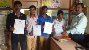 Students receiving MSCIT Certificate