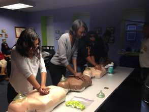 Fanny and Daysha in first-aid training.