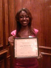 Whitney with her New Futures Scholarship