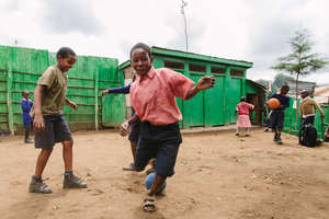Football in the playground