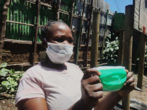 A student's mum whose been making face masks