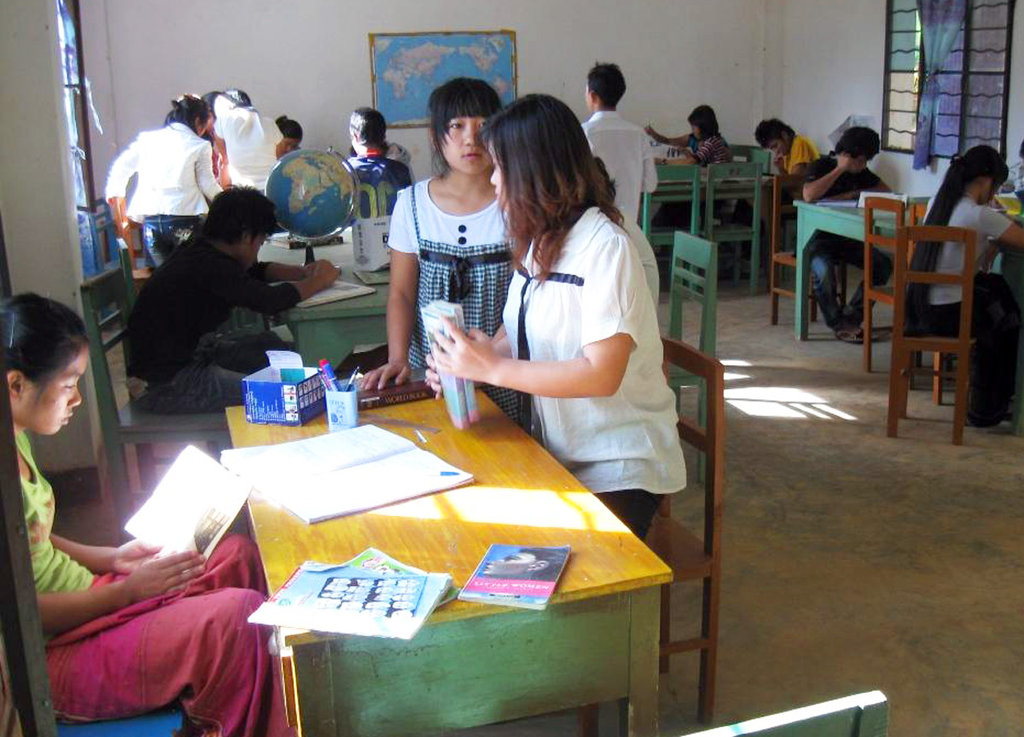 Educate young villagers in Burma