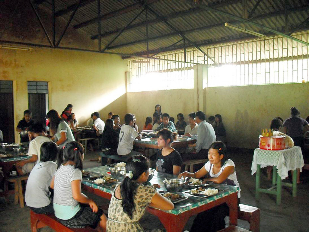 Educate young villagers in Burma