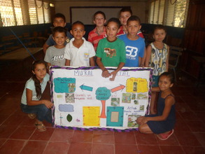 Youth with forestry mural they created