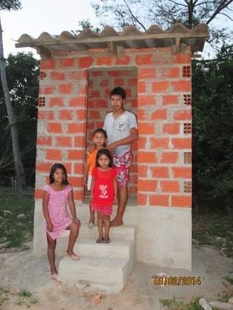 Completed eco-latrine