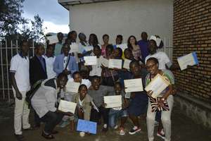 After receiving their training certificates!