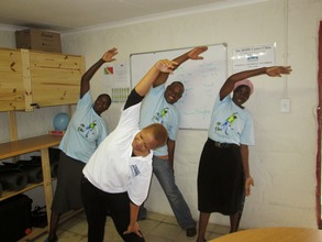 HOPE Centre staff member leading group exercise.