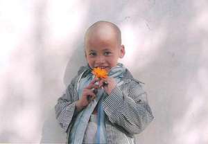 Young Student with a Flower