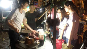 Dog Meat Vendor in Hanoi, Vietnam