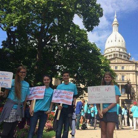 Claire, Morgan, & Connor at Michigan State Capitol