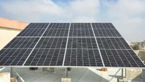 Solar panels on the roof of one kindergarten