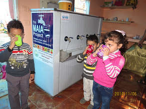 Drinking clean water at Al Osama Kindergarten