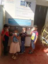 Children drinking clean water