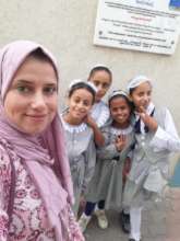 Ghada with the children