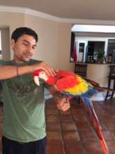 Asha and his new owner