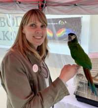 VOLUNTEER DANIELA WITH ADOPTABLE BABY