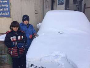 Snowy winter in Lebanon