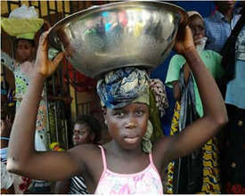 A servant girls as slave work