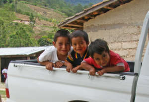 Boys in a truck.