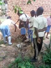 secondary students on outside classroom study