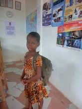 Benedicta ready to start school.