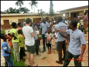 Children interacting with teachers