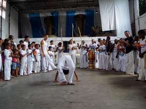 Youth in Fight For Peace taking a capoeira class