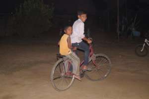 Going crazy on the bicycle