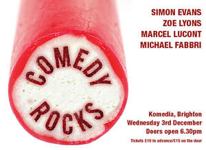 Comedy Rocks - Brighton - 3 December
