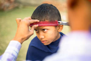 Haircut in the garden
