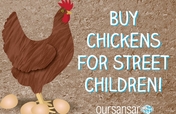 Buy Chickens for street children in Nepal