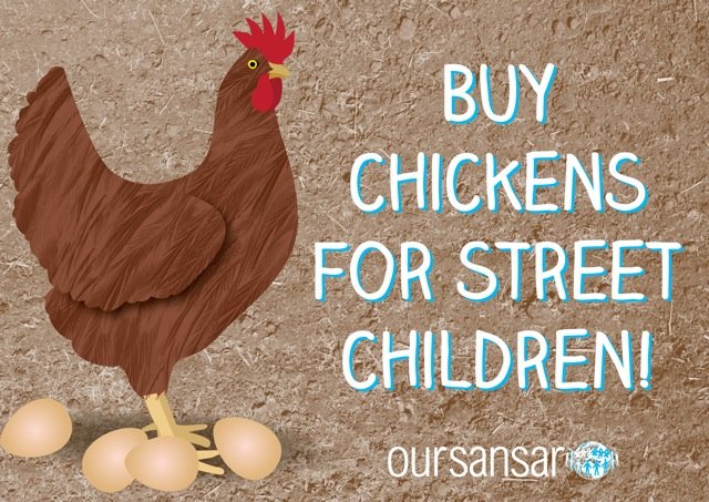 Buy Chickens for street children in Nepal