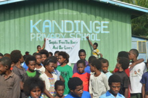 School Children showing support to BAN Freida Mine