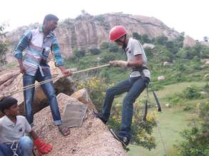 DSF Students on an Adventure Rock Climbing trip