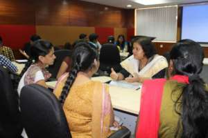 Corporate Mentors interact with our students