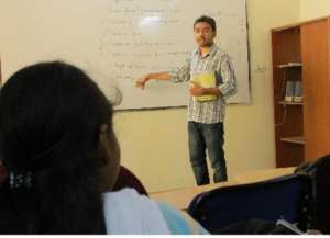 Vishal in the classroom