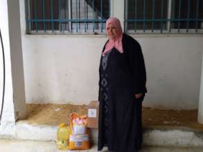 One of the beneficiaries of the food distribution