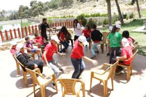 Youth gets moving during our team games.