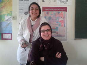 Hanan with one of the particpants