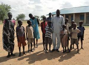 Students and Teachers at our school in Nyarweng