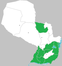 Locations were the courses are available (green)