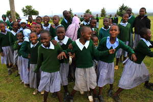 Students at Kirobon Primary School