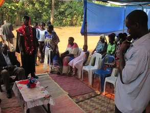 Celebrating with family and supporters