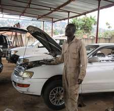 Julius at his field internship